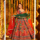Rajwadi Patchwork Print Anarkali Gown