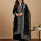 Pure Crepe Silk Embroidered Partywear Suit Set