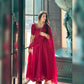 Designer Fendy Silk Embroidered Gown Set