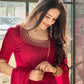 Designer Fendy Silk Embroidered Gown Set