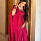 Designer Fendy Silk Embroidered Gown Set