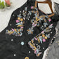 Black Pastel Floral Suit