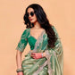 Sage Sequin Embroidered Chiffon Saree