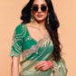 Sage Sequin Embroidered Chiffon Saree