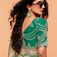 Sage Sequin Embroidered Chiffon Saree