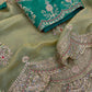 Sage Sequin Embroidered Chiffon Saree