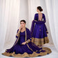 Violet Gota Border Anarkali Gown