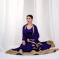 Violet Gota Border Anarkali Gown