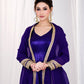 Violet Gota Border Anarkali Gown