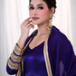 Violet Gota Border Anarkali Gown