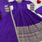 Violet Gota Border Anarkali Gown