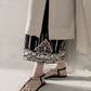 Ivory Threadwork Palazzo Suit