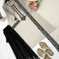 Ivory Threadwork Palazzo Suit