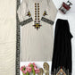 Ivory Threadwork Palazzo Suit
