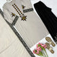 Ivory Threadwork Palazzo Suit