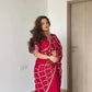 Red Zari Jaal Saree
