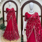 Red Zari Jaal Saree