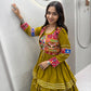 Gamthi Mirror Tiered Koti Lehenga