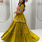 Gamthi Mirror Tiered Koti Lehenga