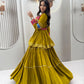 Gamthi Mirror Tiered Koti Lehenga