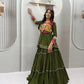 Gamthi Mirror Tiered Koti Lehenga