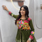 Gamthi Mirror Tiered Koti Lehenga