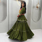 Gamthi Mirror Tiered Koti Lehenga
