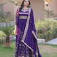 Zari Sequin Flared Gown