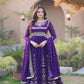Zari Sequin Flared Gown