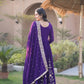 Zari Sequin Flared Gown