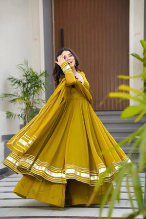 Hand Gotta Work Faux Georgette Anarkali Palazzo Set