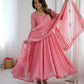 Coral Paisley Sequin Anarkali