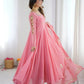Coral Paisley Sequin Anarkali