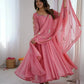 Coral Paisley Sequin Anarkali