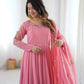 Coral Paisley Sequin Anarkali