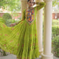 Bandhani Kutchi Tiered Gown