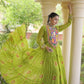 Bandhani Kutchi Tiered Gown