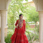 Bandhani Kutchi Tiered Gown