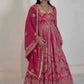 Magenta Mirror Jacket Lehenga
