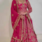 Magenta Mirror Jacket Lehenga