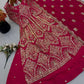 Magenta Mirror Jacket Lehenga