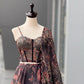 Black Paisley Organza Corset Lehenga