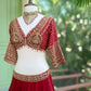 Crimson Sequin Bridal Lehenga