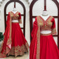 Crimson Sequin Bridal Lehenga