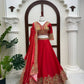 Crimson Sequin Bridal Lehenga