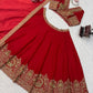Crimson Sequin Bridal Lehenga