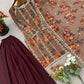 Embroidered Faux Georgette Digital Print Suit Set with Dupatta