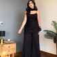 Elegant Black Faux Georgette Sequins Palazzo Set for Party and Festive Wear