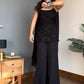 Elegant Black Faux Georgette Sequins Palazzo Set for Party and Festive Wear