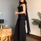 Elegant Black Faux Georgette Sequins Palazzo Set for Party and Festive Wear
